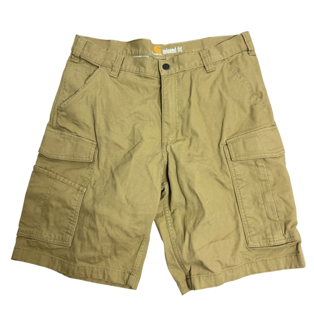 Carhartt Cargo‎ Shorts Mens 36 Tan Canvas Relaxed Fit Utility Work Outdoor